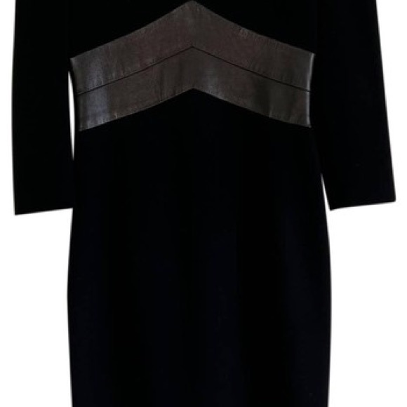 Emilio Pucci Black Leather Dress - Picture 2 of 4